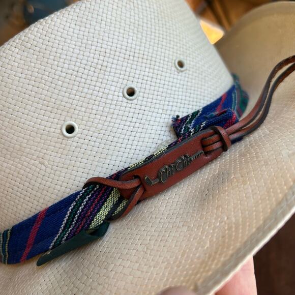 Vintage Chi Chi Collection Straw Hat Golf Multicolor Band small medium - Picture 2 of 12